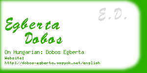 egberta dobos business card